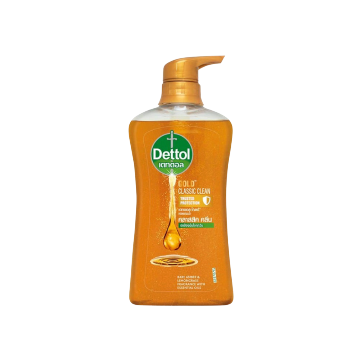 Dettol Gold Classic Clean Shower Gel 480g เดทตอล โกลด์ เจลอาบน้ำ คลาสสิค คลีน