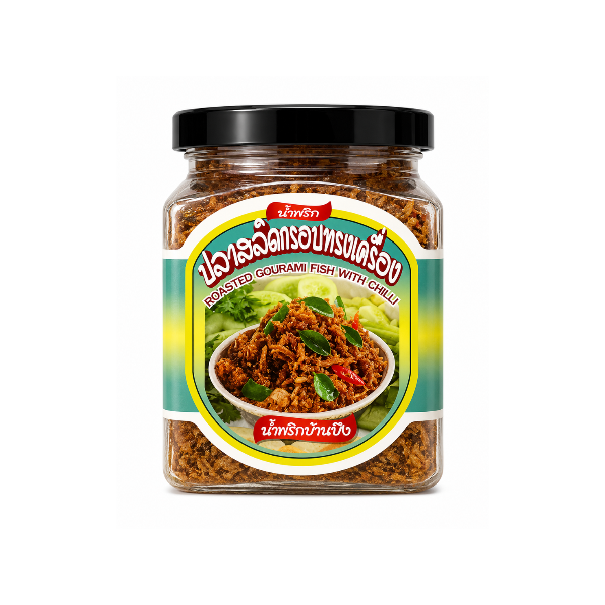 Ban Bueng Crispy Gourami Fish Chili Paste บ้านบึง น้ำพริกปลาสลิดกรอบทรงเครื่อง