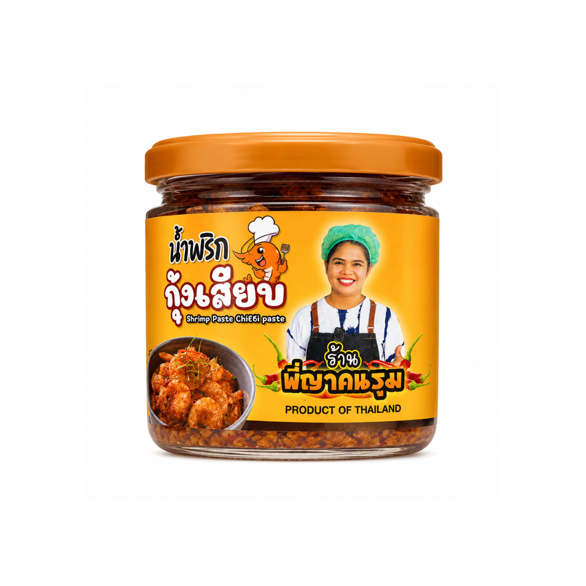 Pee Ya Kon Rum Dried Shrimp Chili Paste 200g พี่ญาคนรุม น้ำพริกกุ้งเสียบ