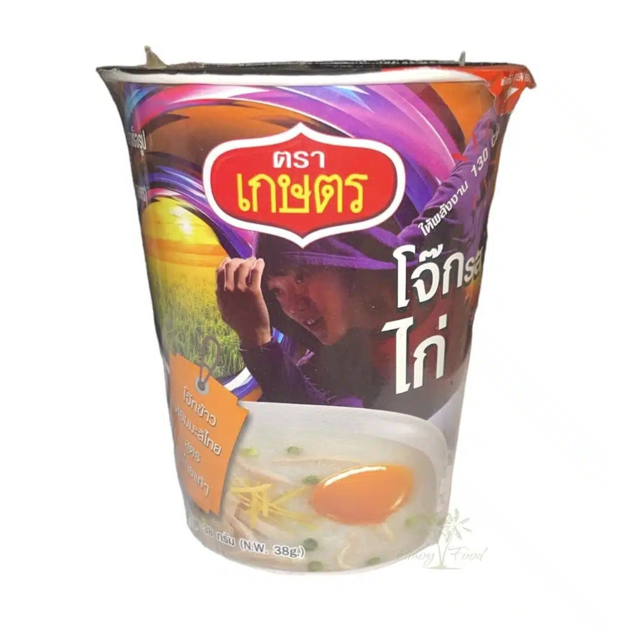 Kaset Rice Porridge Chicken Flavour 38g โจ๊กข้าวหอมมะลิกึ่งสำเร็จรูป ตราเกษตร รสไก่