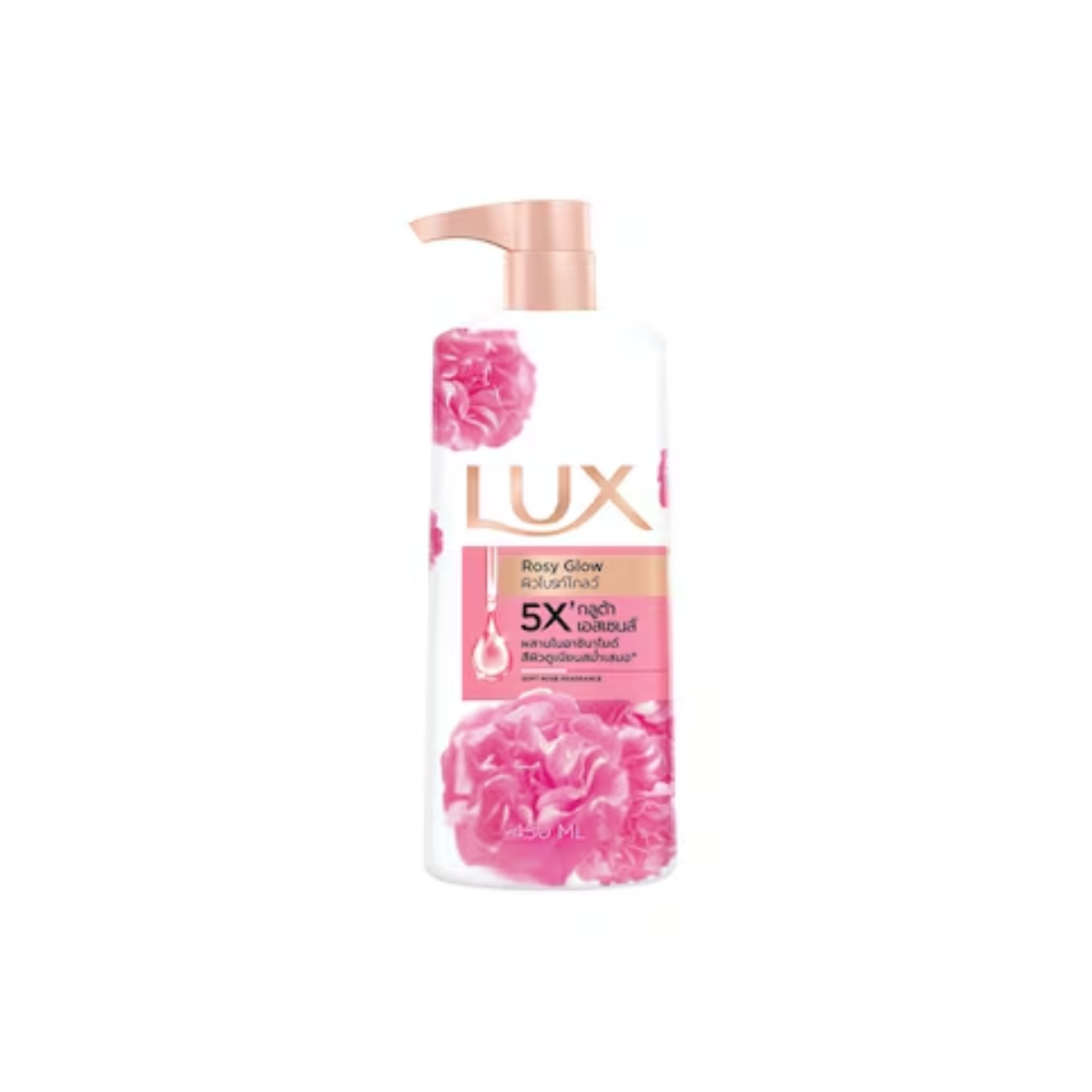 Lux Rosy Glow Shower Cream 450ml ลักส์ ครีมอาบน้ำ โรซี่ โกลว์