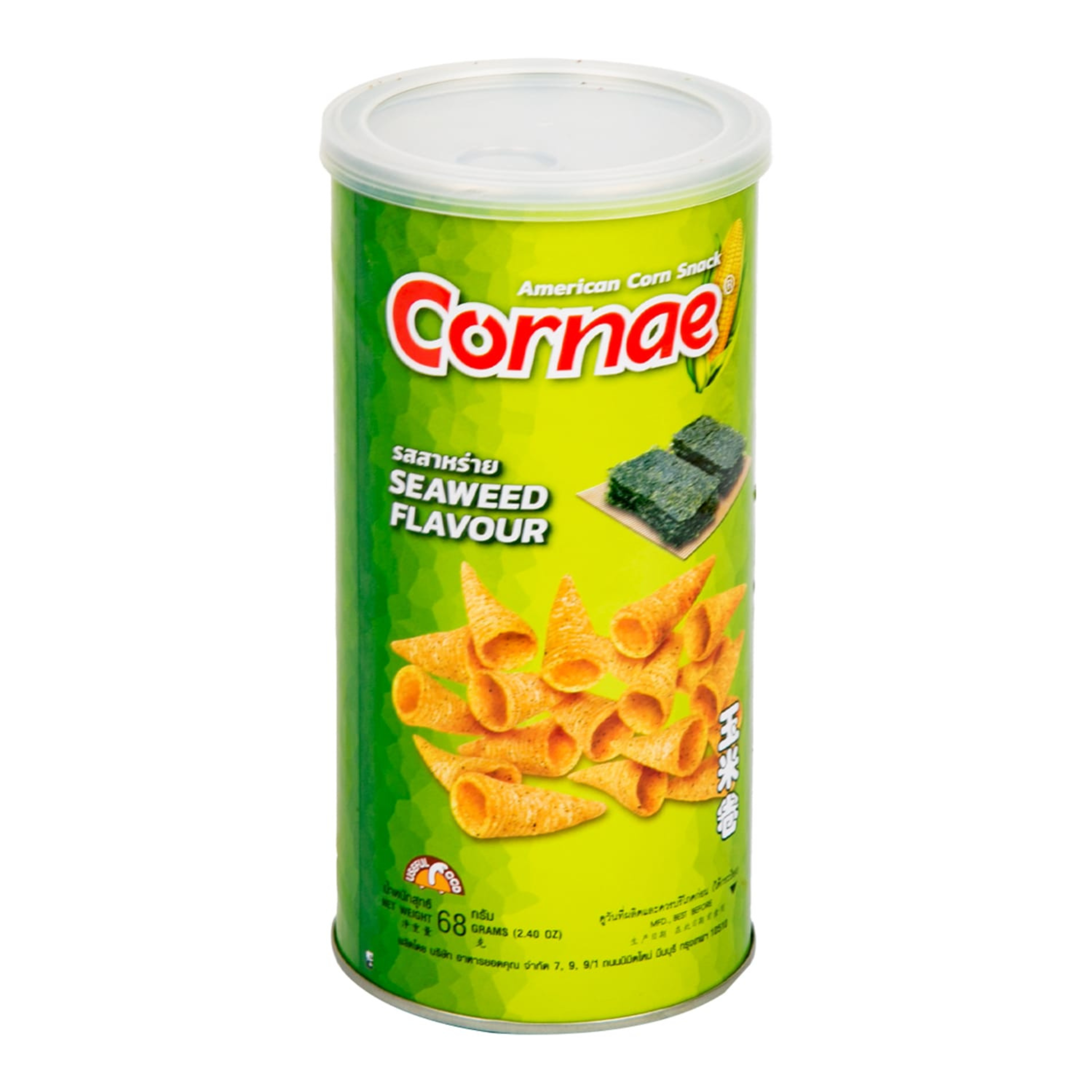 Cornae Corn Snack Seaweed(Can) 68g คอนเน่ ขนมข้าวโพดกรอบ รสสาหร่าย