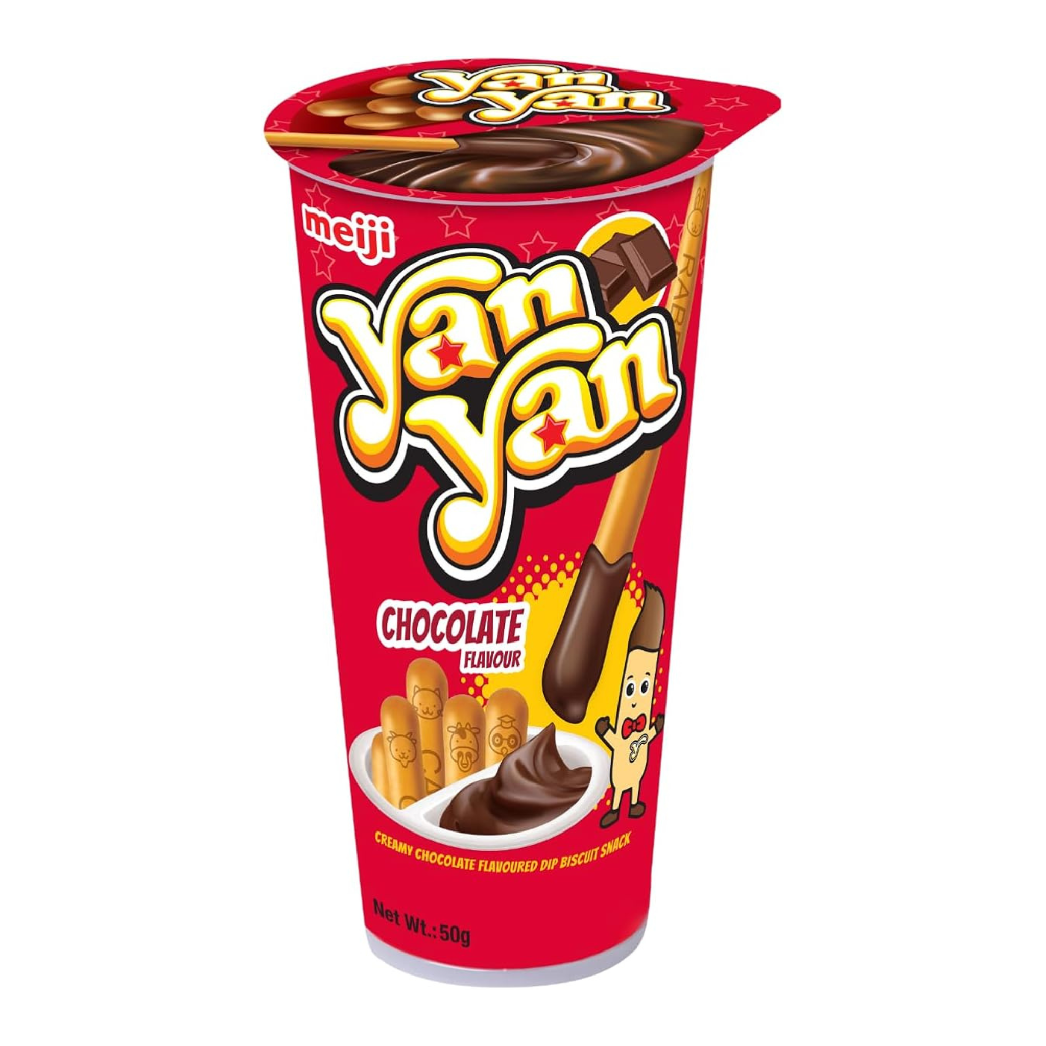 Meiji Yan Yan Dip Biscuit Chocolate Flavor เมจิ ยันยัน บิสกิตแท่งจุ่มครีม รสช็อกโกแลต