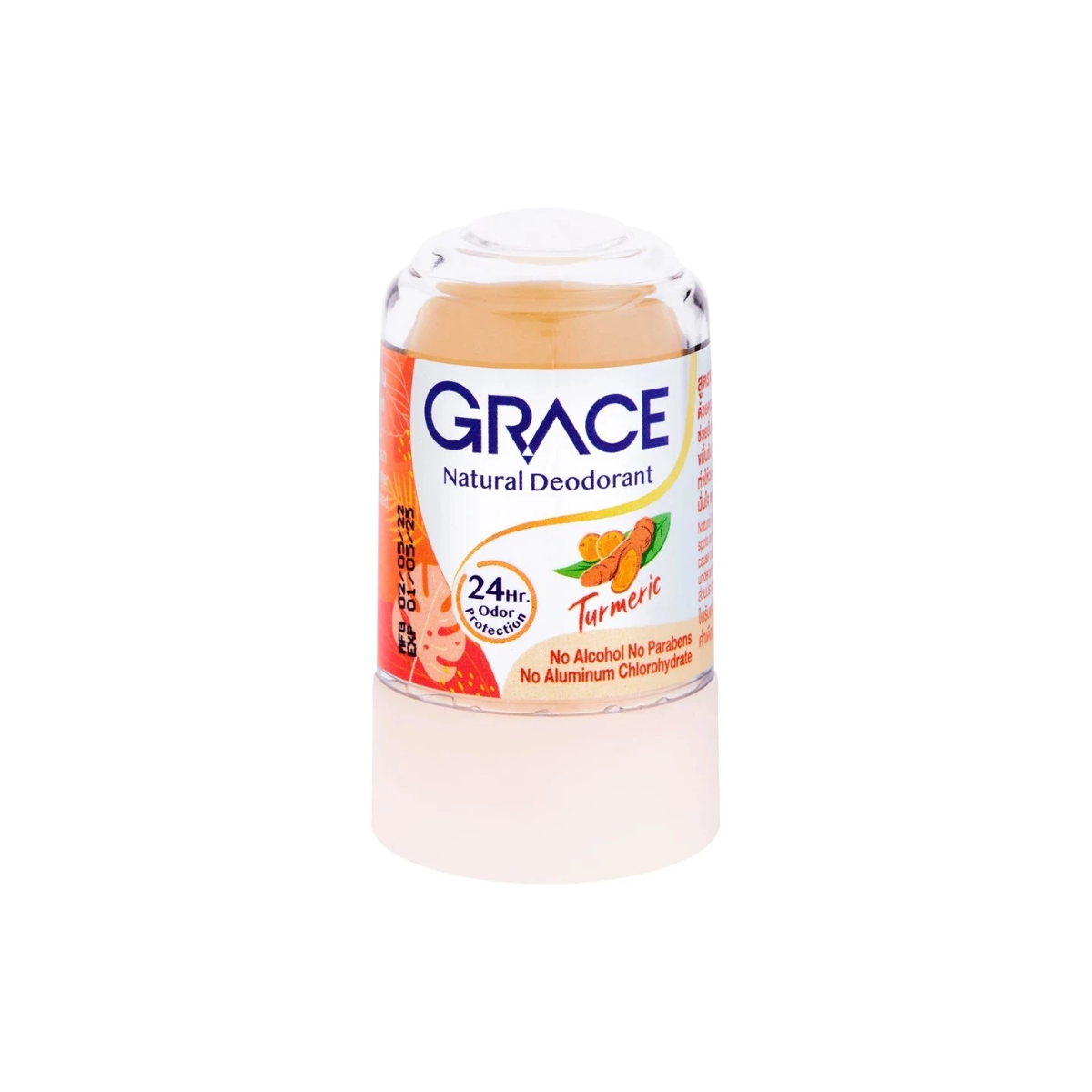 Grace Crystal Deodorant Stick 70g เกรซ สารส้มแท่ง ระงับกลิ่นกาย