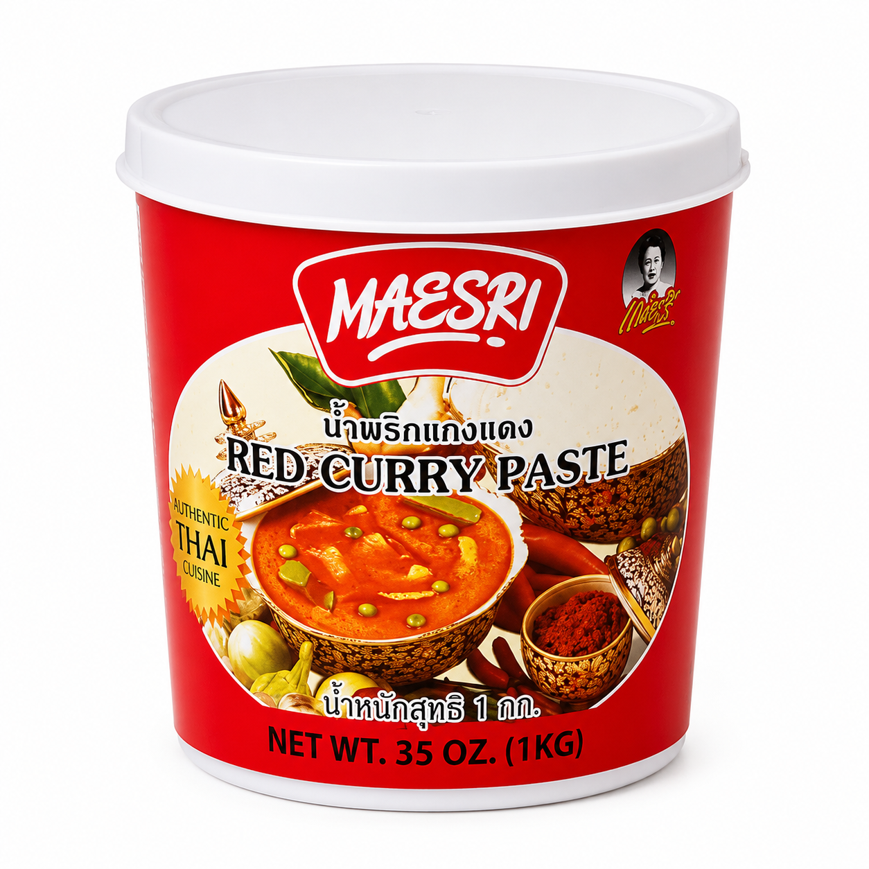 Maesri Red Curry Paste 1kg แม่ศรี พริกแกงแดง (แกงเผ็ด)
