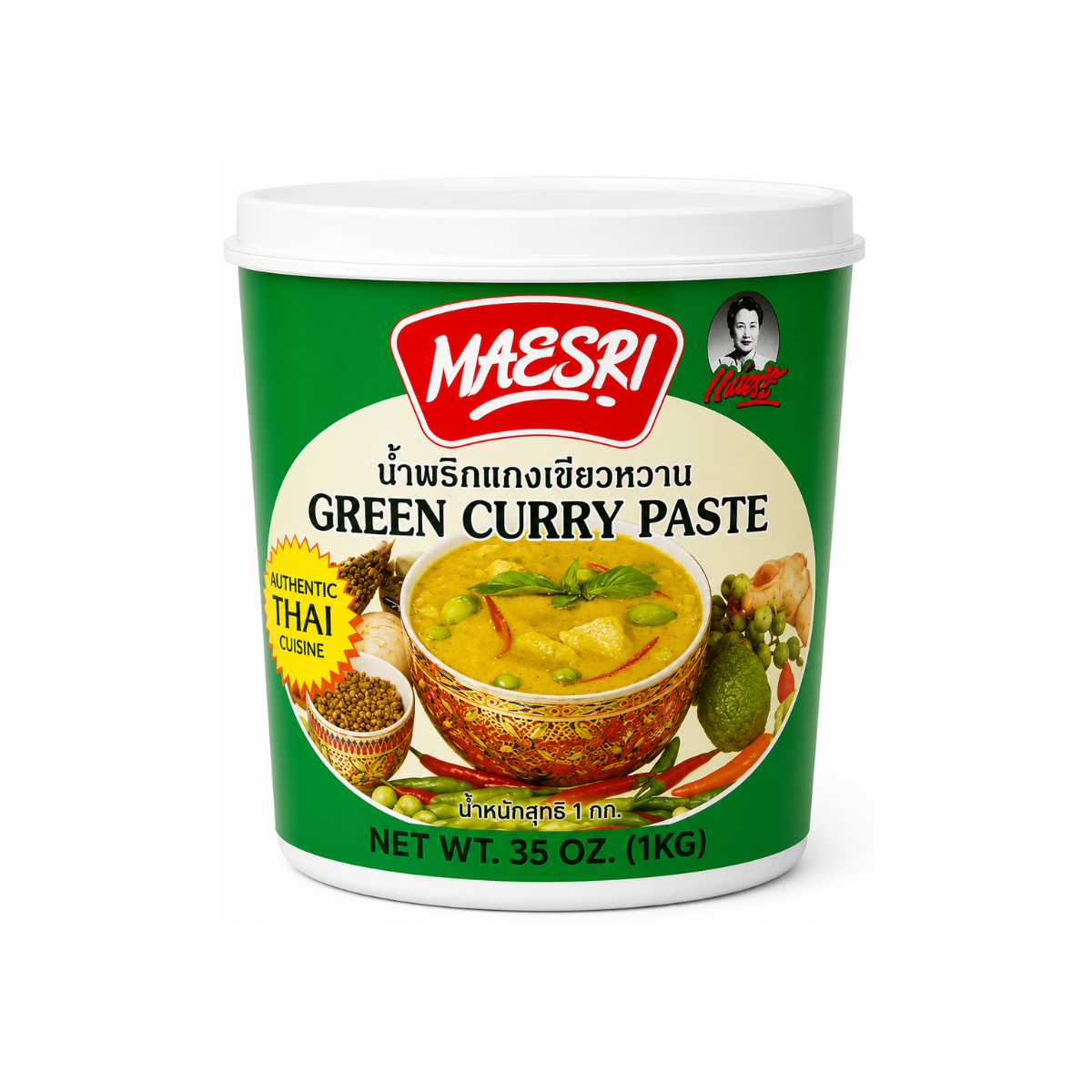 Maesri Green Curry Paste 1kg แม่ศรี พริกแกงเขียวหวาน