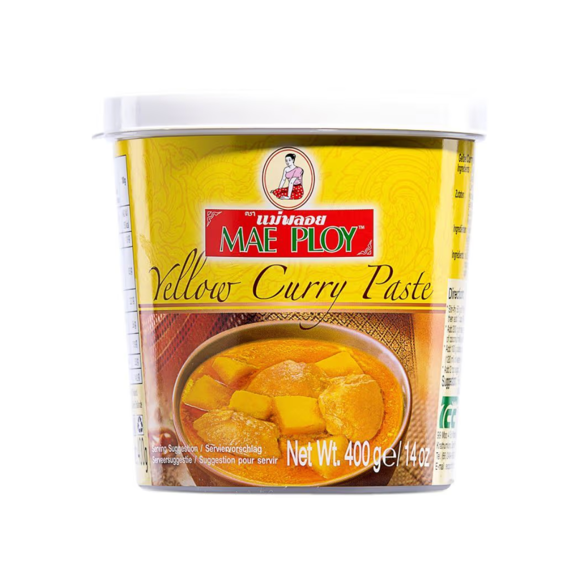 Mae Ploy Yellow Curry Paste 400g แม่พลอย พริกแกงกะหรี่