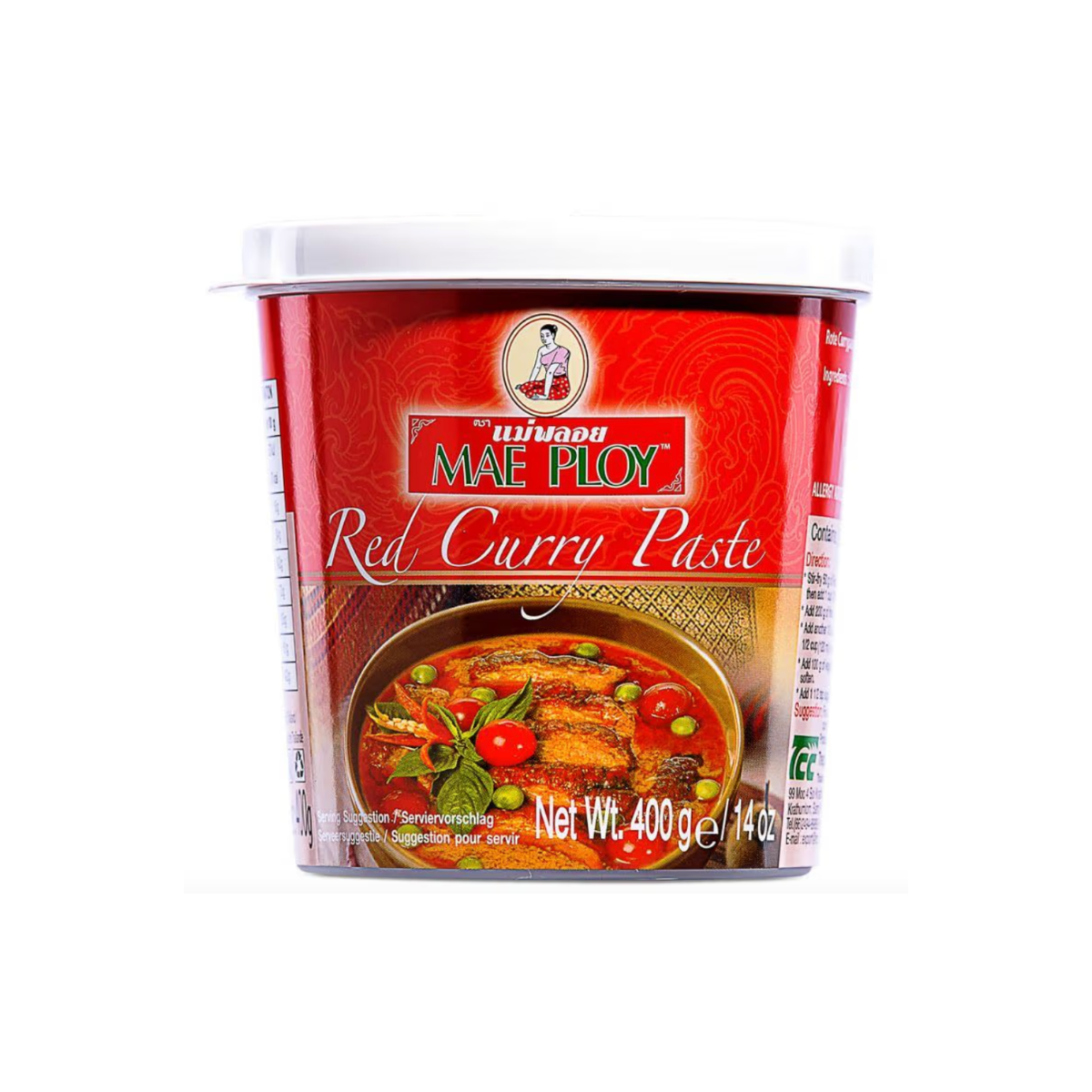 Mae Ploy Red Curry Paste 400g แม่พลอย พริกแกงแดง