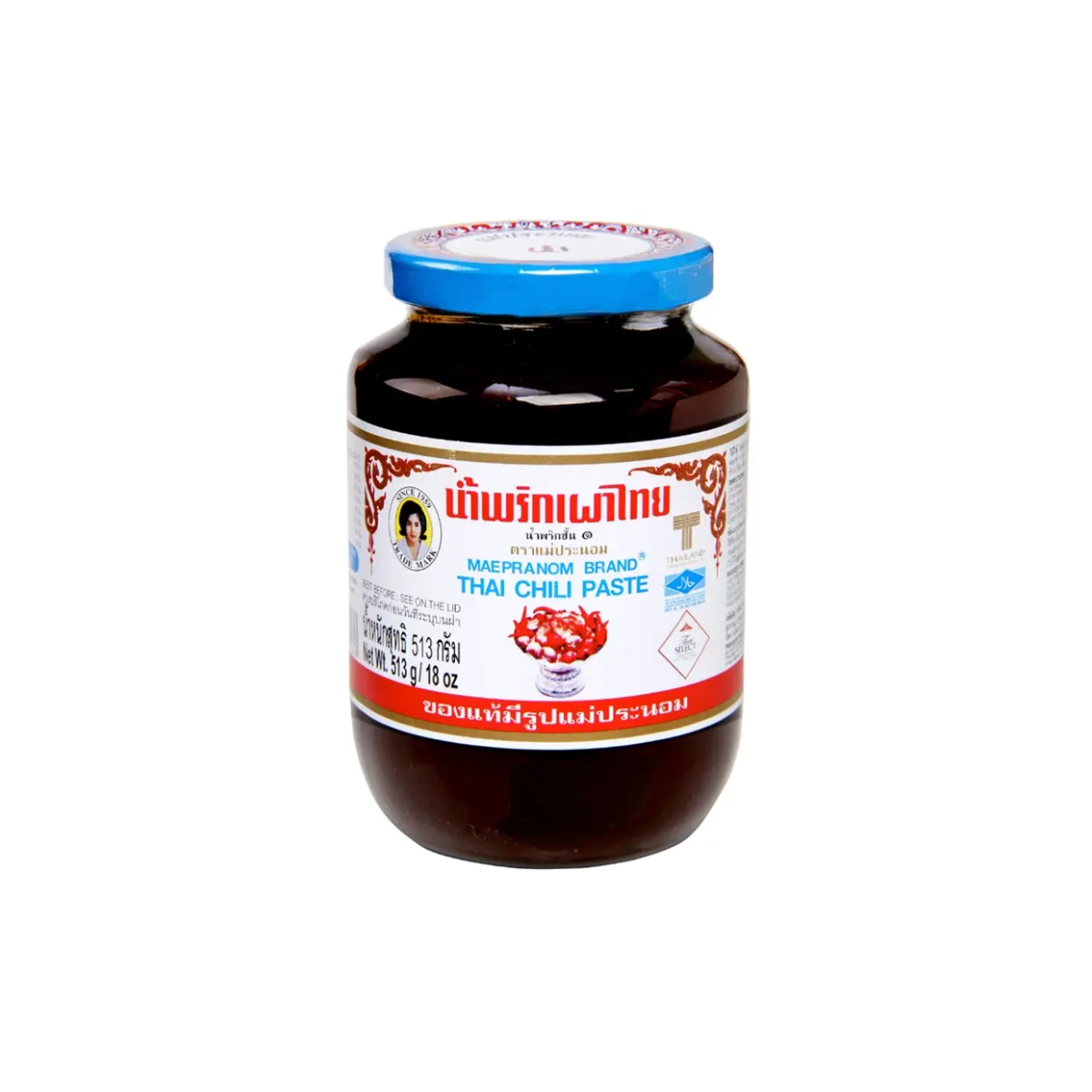 Mae Pranom Thai Chili Paste 513g แม่ประนอม น้ำพริกเผา