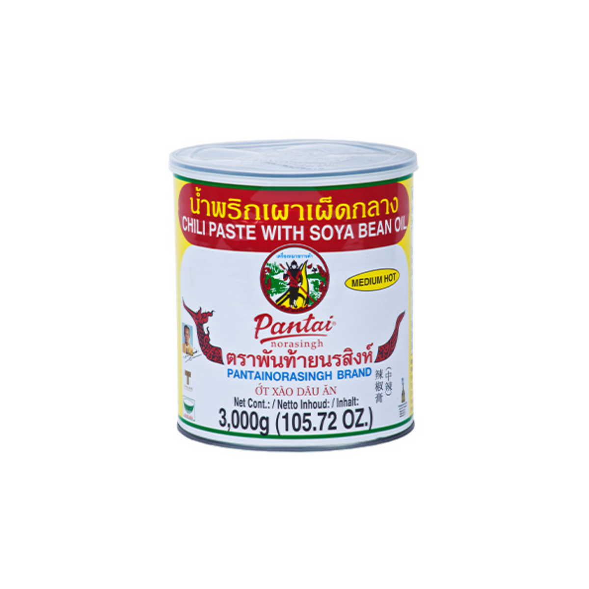 Pantai Chili Paste in Oil 3kg พันท้ายนรสิงห์ น้ำพริกเผาเผ็ดกลาง
