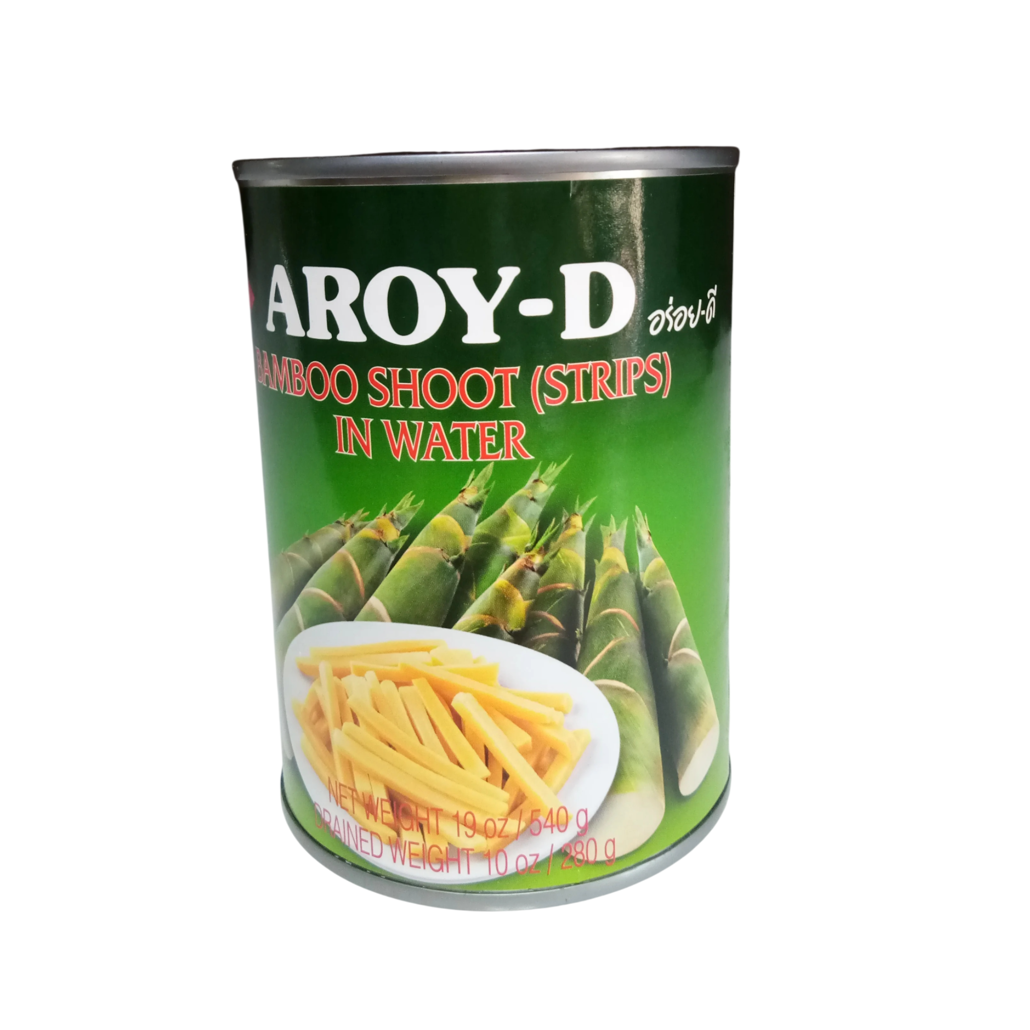 Aroy-D Bamboo Strips in water 540g อร่อยดีหน่อไม้ไผ่ในน้ำย่านาง