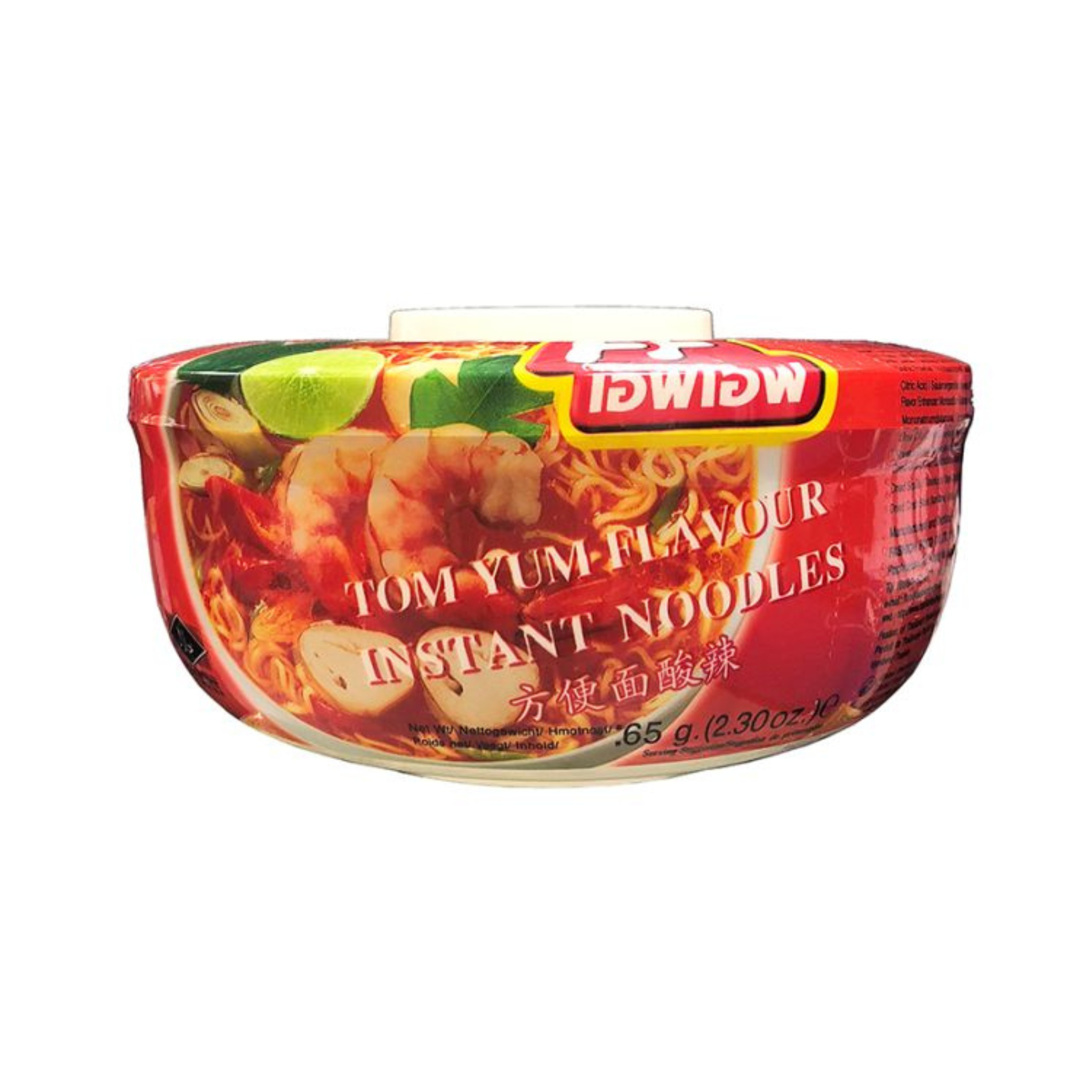 FF Tom Yum Flavour Instant Bowl Noodles 65g บะหมี่ถ้วย ff เอฟเอฟรสต้มยำ