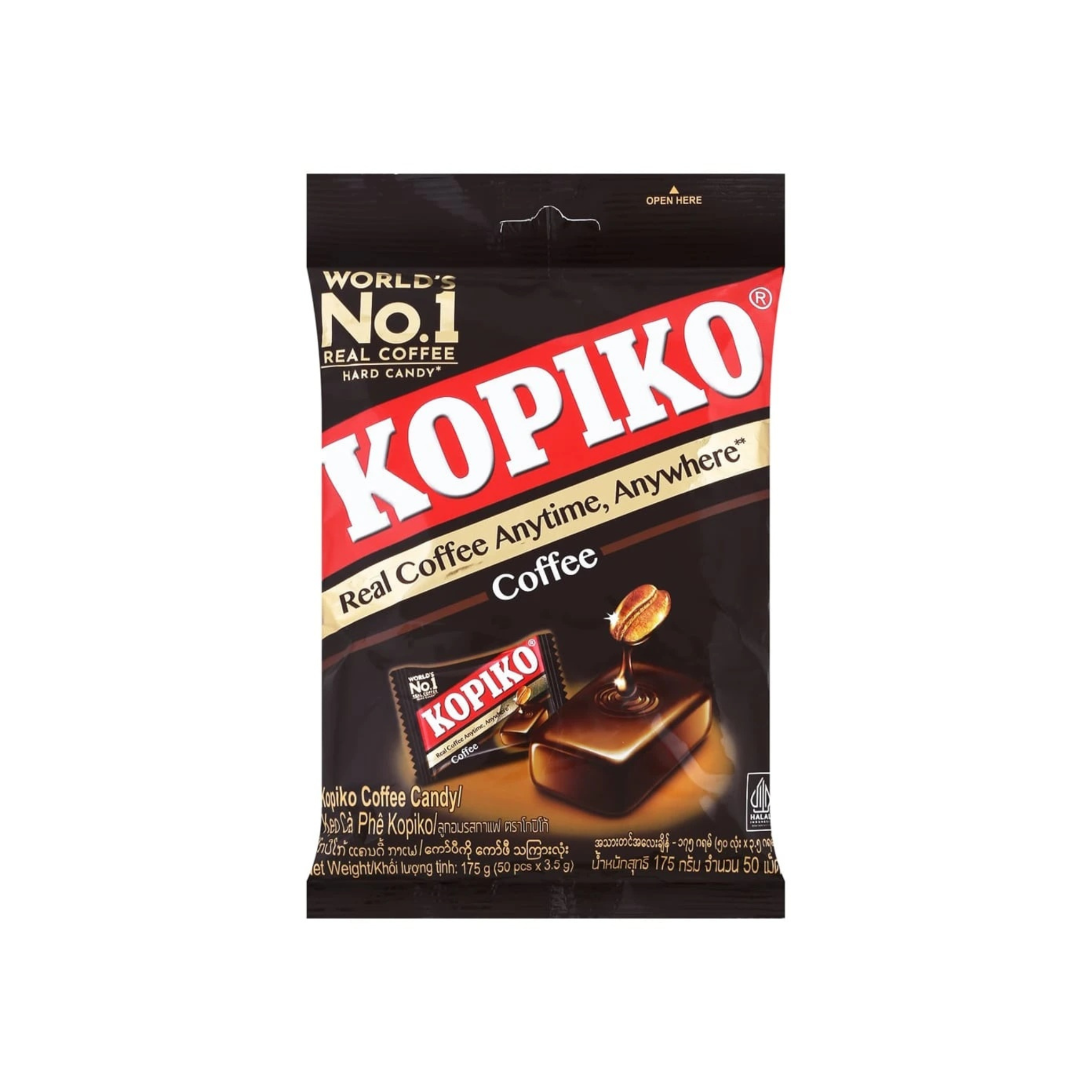 KOPIKO Coffee Candy 175g 50 pcs โกปิโก้ ลูกอมรสกาแฟ
