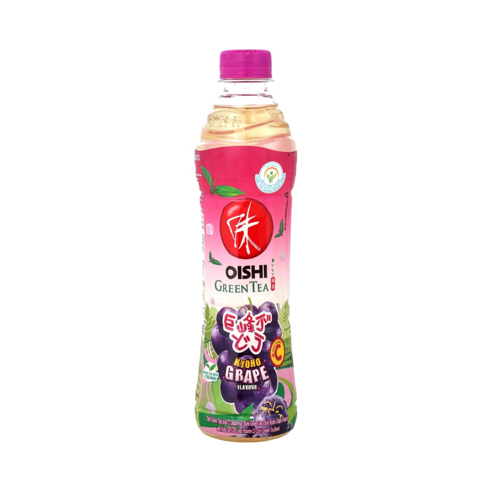 OISHI Green Tea plus C Green Tea Drink Kyoho Grape Flavour 370ml  โออิชิ กรีนที พลัส ซี (ชาเขียวสไตล์ญี่ปุ่น กลิ่นองุ่นเคียวโฮ )