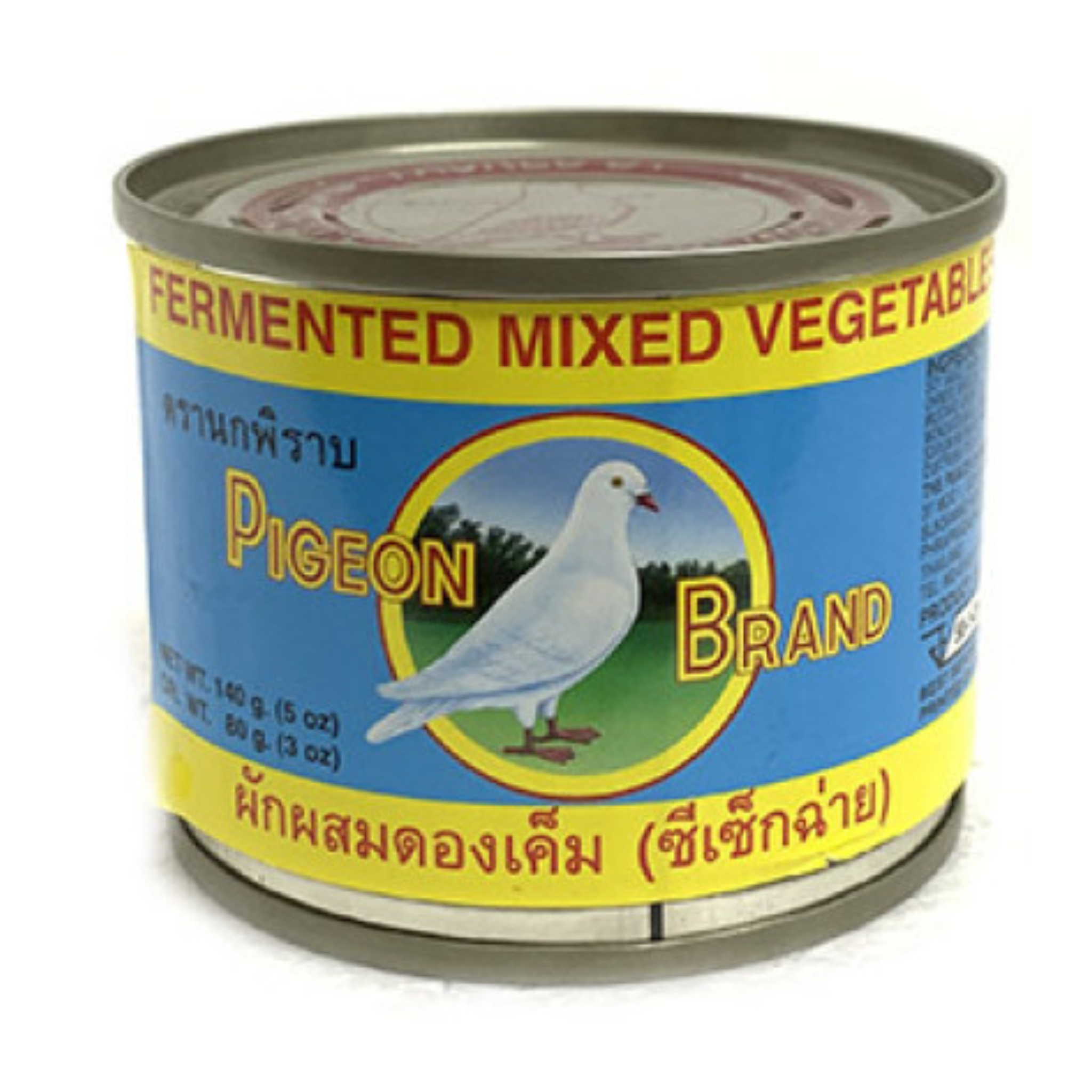 Pigeon Brand Pickled Mixed Vegetables Pieces in Soy Sauce 140 g นกพิราบผักผสมดองเค็ม (ซีเซ็กฉ่าย)