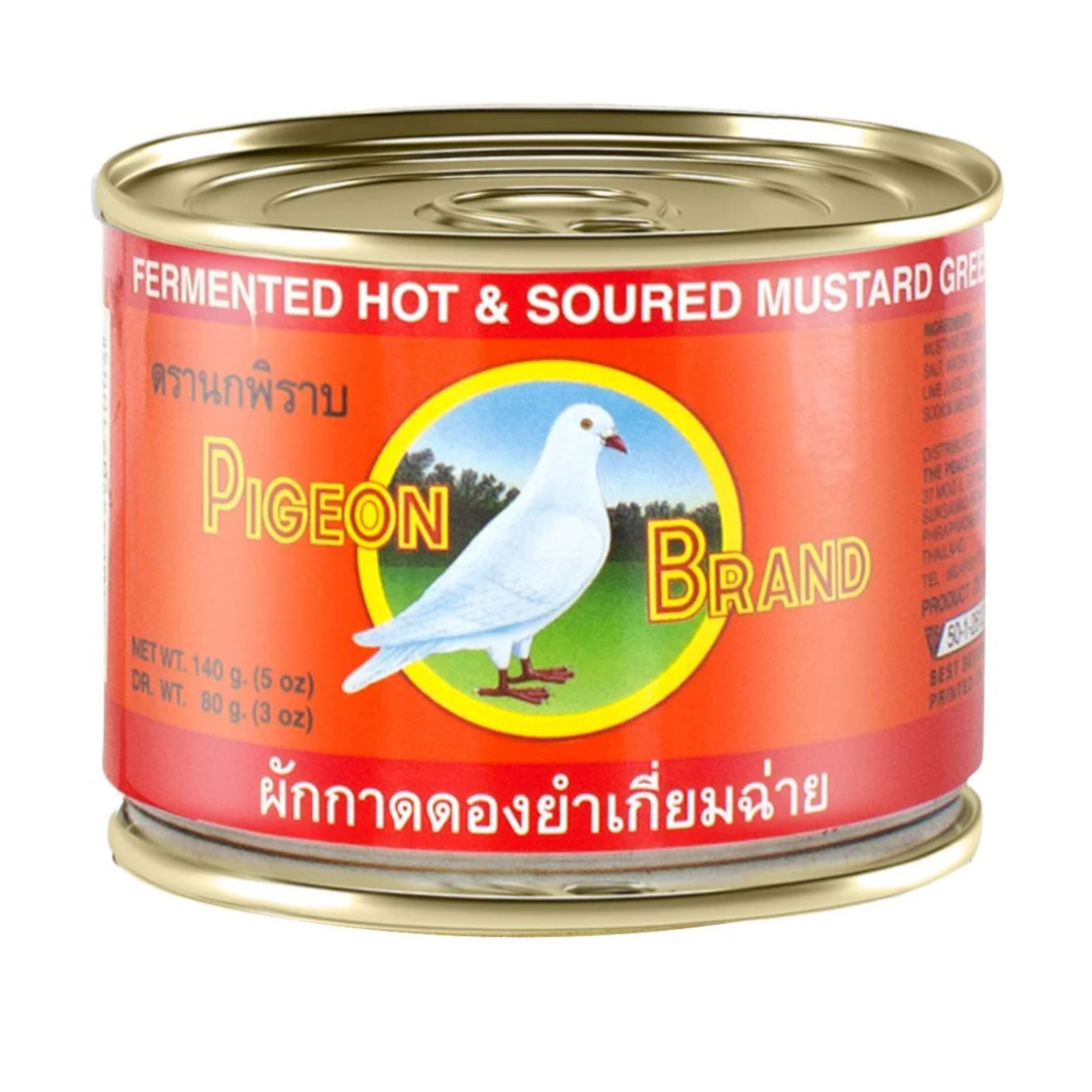 Pigeon Brand Pickled Hot & Sour mustard 140g นกพิราบผักกาดดองยำเกี่ยมฉ่าย