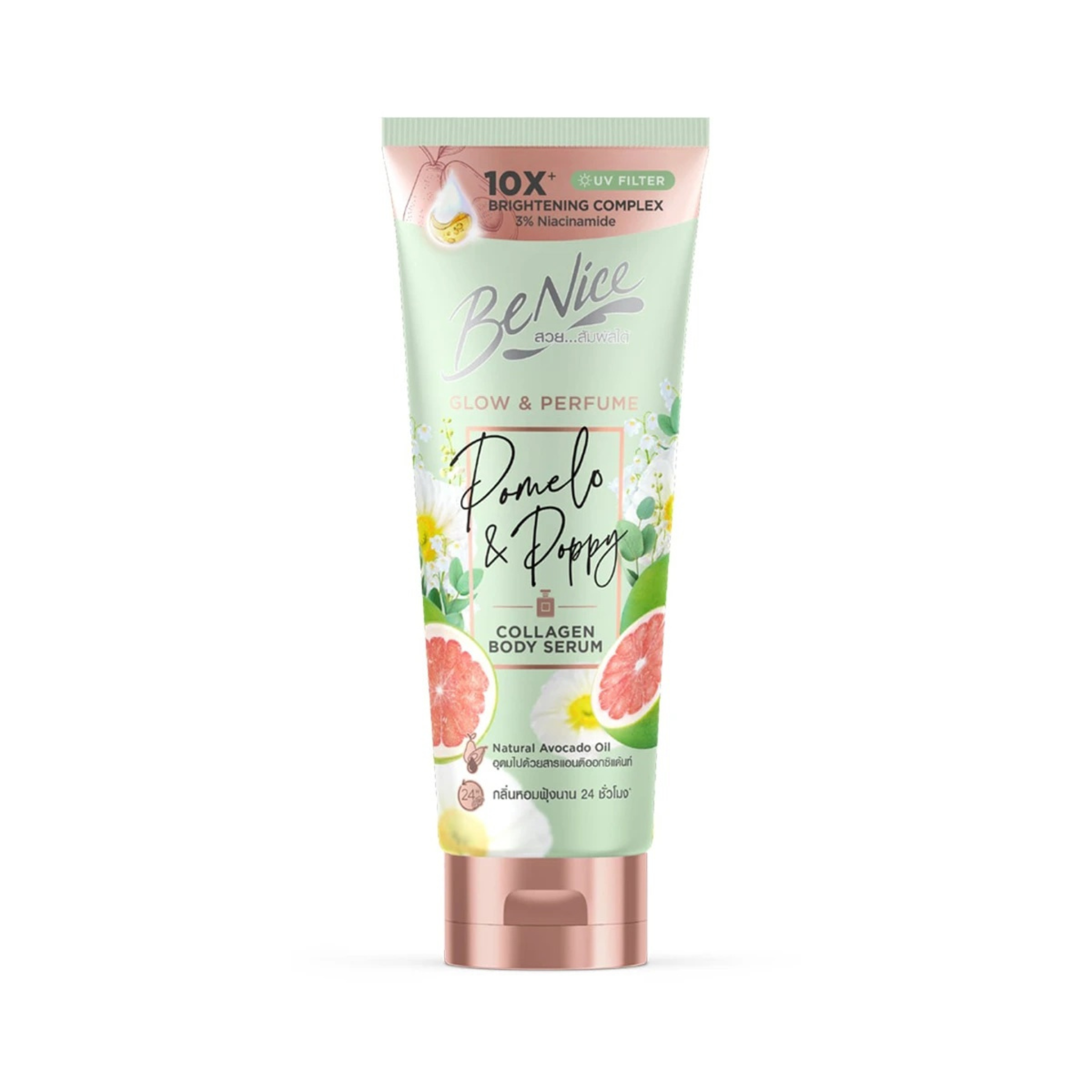 BENICE Perfume Collagen Body Serum Pomelo & Poppy 170 ml บีไนซ์ เพอร์ฟูม คอลลาเจน บอดี้เซรั่ม กลิ่นโพเมโล & ป๊อบปี้
