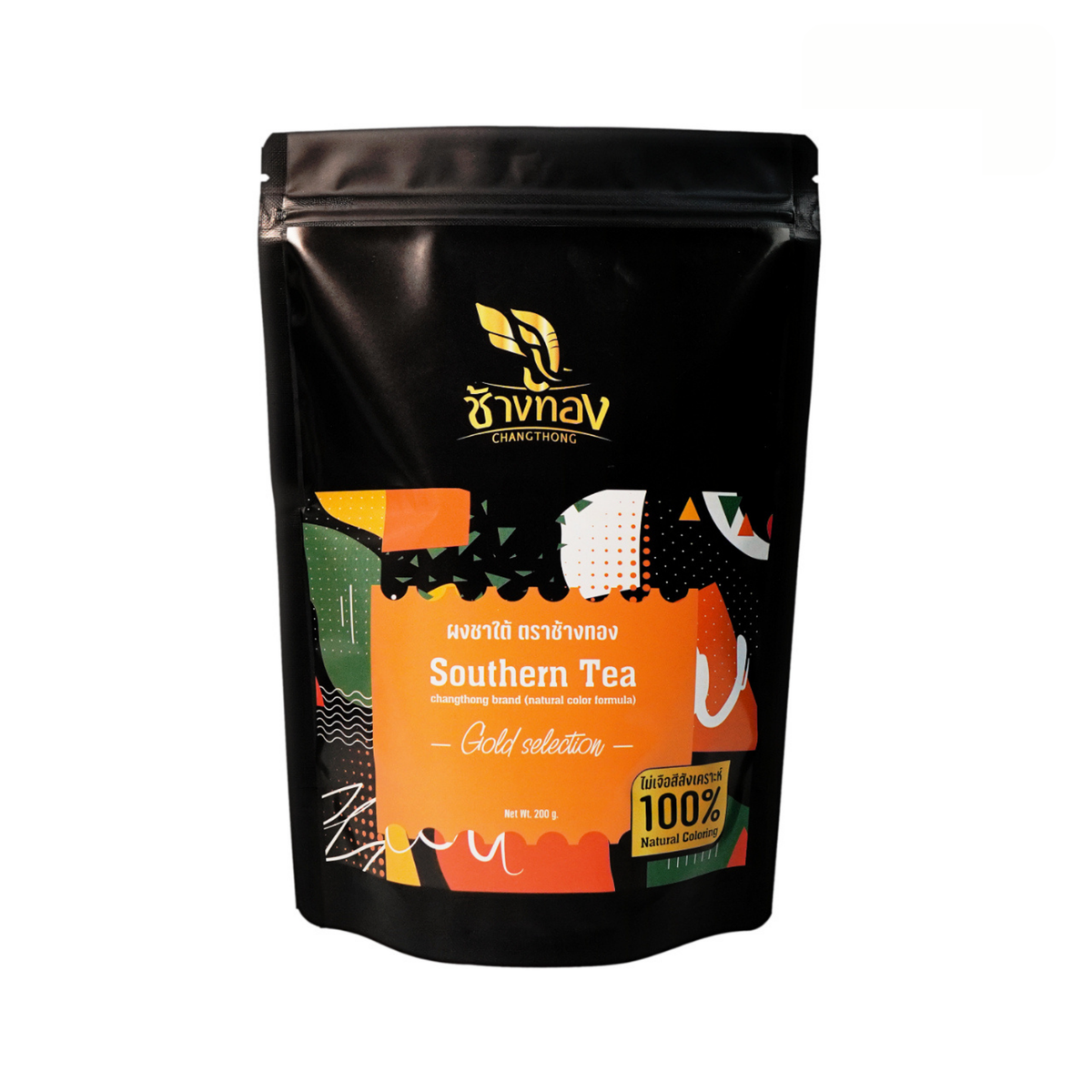 CHANGTHONG Southern Tea Powder Natural Color Formula 200g ผงชาใต้ สูตรสีธรรมชาติ ตราช้างทอง