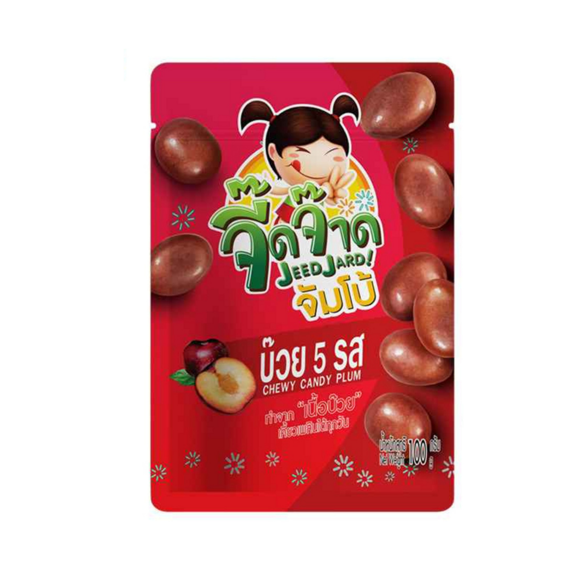 JeedJard Chewy Candy Plum 5 Flavors จี๊ดจ๊าด จัมโบ้ บ๊วย 5 รส