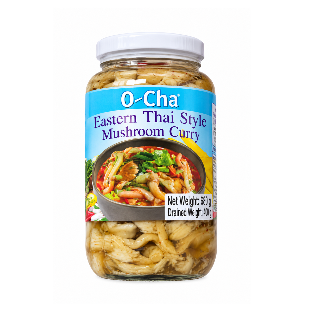 O-Cha Eastern Thai Style Oyster Mushroom Curry 680g แกงเห็ดนางฟ้าหน่อไม้ ตราโอชา