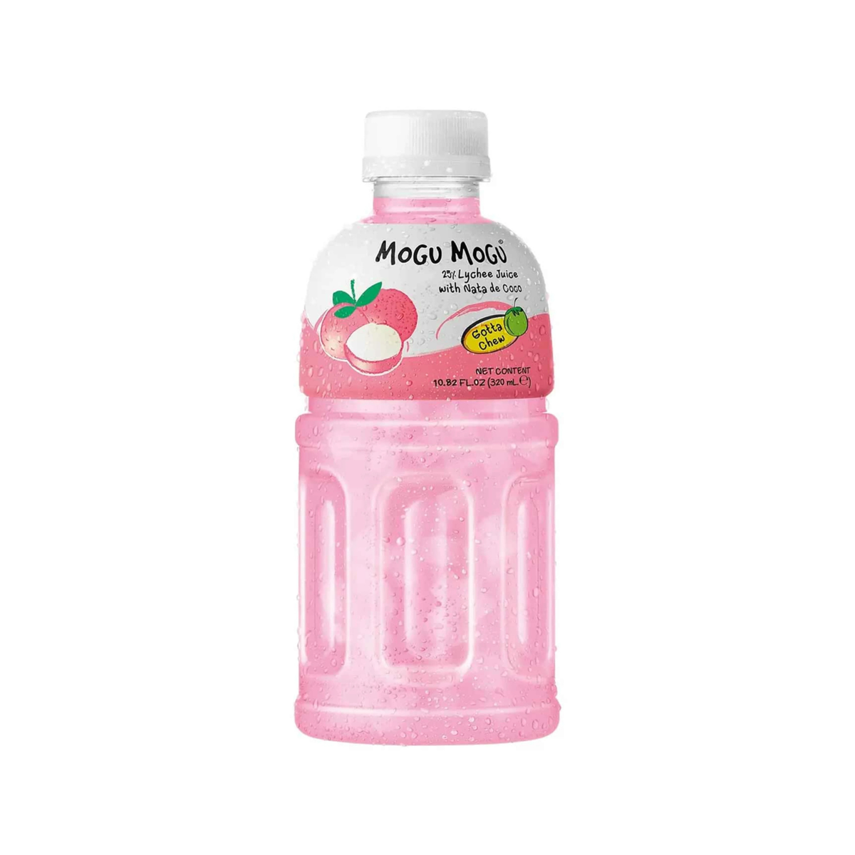 Mogu Mogu Lychee Juice 25% W/ Nata De Coco 320ml โมกุ โมกุ น้ำรสลิ้นจี่ผสมวุ้นมะพร้าว