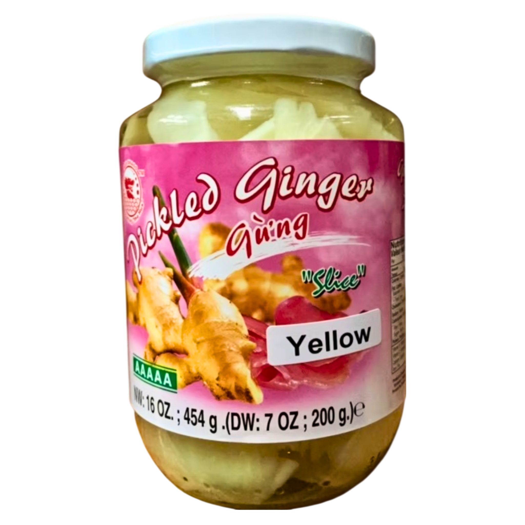 RD Pickled Ginger Slice (Yellow) 454g ขิงอ่อนดองสไลด์