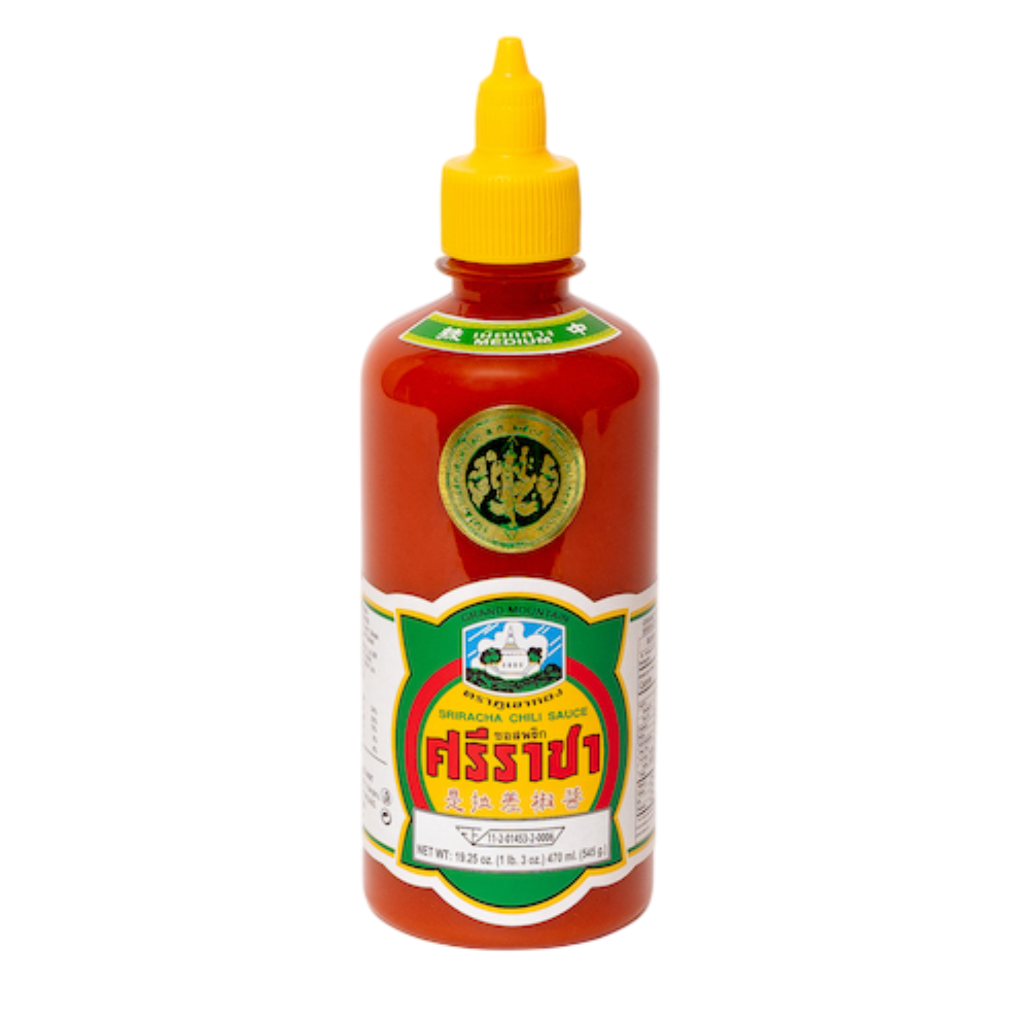 Grand Mountain Sriracha Chili Sauce 470ml ซอสพริกศรีราชาเผ็ด ตราภูเขาทอง