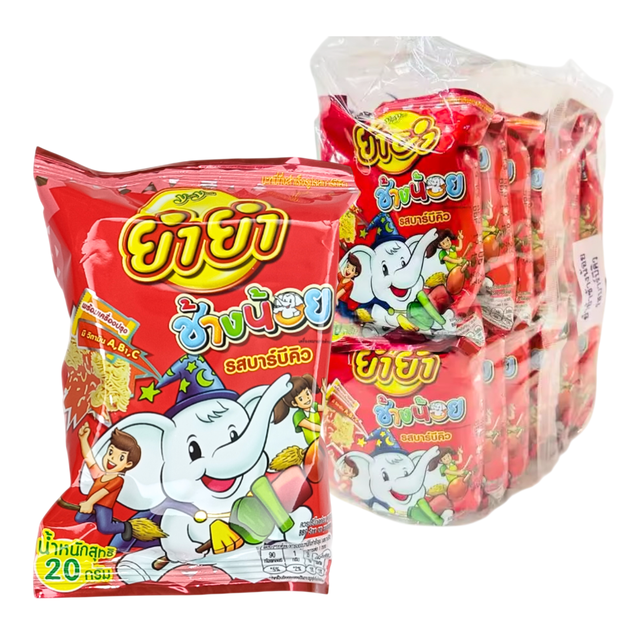 YUMYUM Chang Noi Instant Noodle BBQ Flav. (Pack12) ยำยำช้างน้อย รสบาร์บีคิว