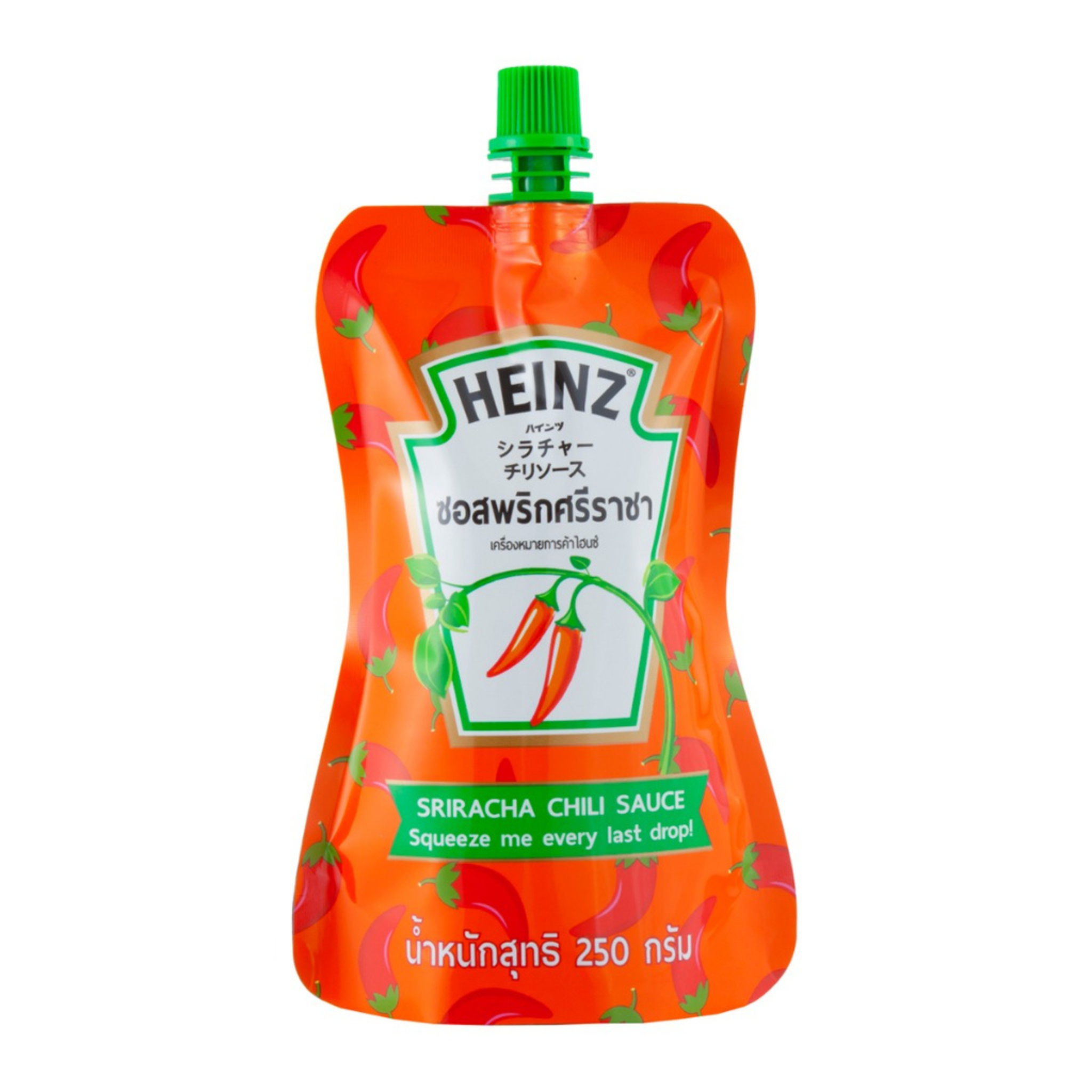 HEINZ Sriracha Chili Sauce 250g ไฮนซ์ ซอสพริกศรีราชา แบบถุงบีบ