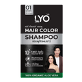 LYO Hair Color Shampoo Black (6 Packs) แชมพูปิดผมขาว สีดำ