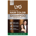 LYO Hair Color Shampoo Golden Brown (6 Packs) แชมพูปิดผมขาว สีน้ำตาลประกายทอง