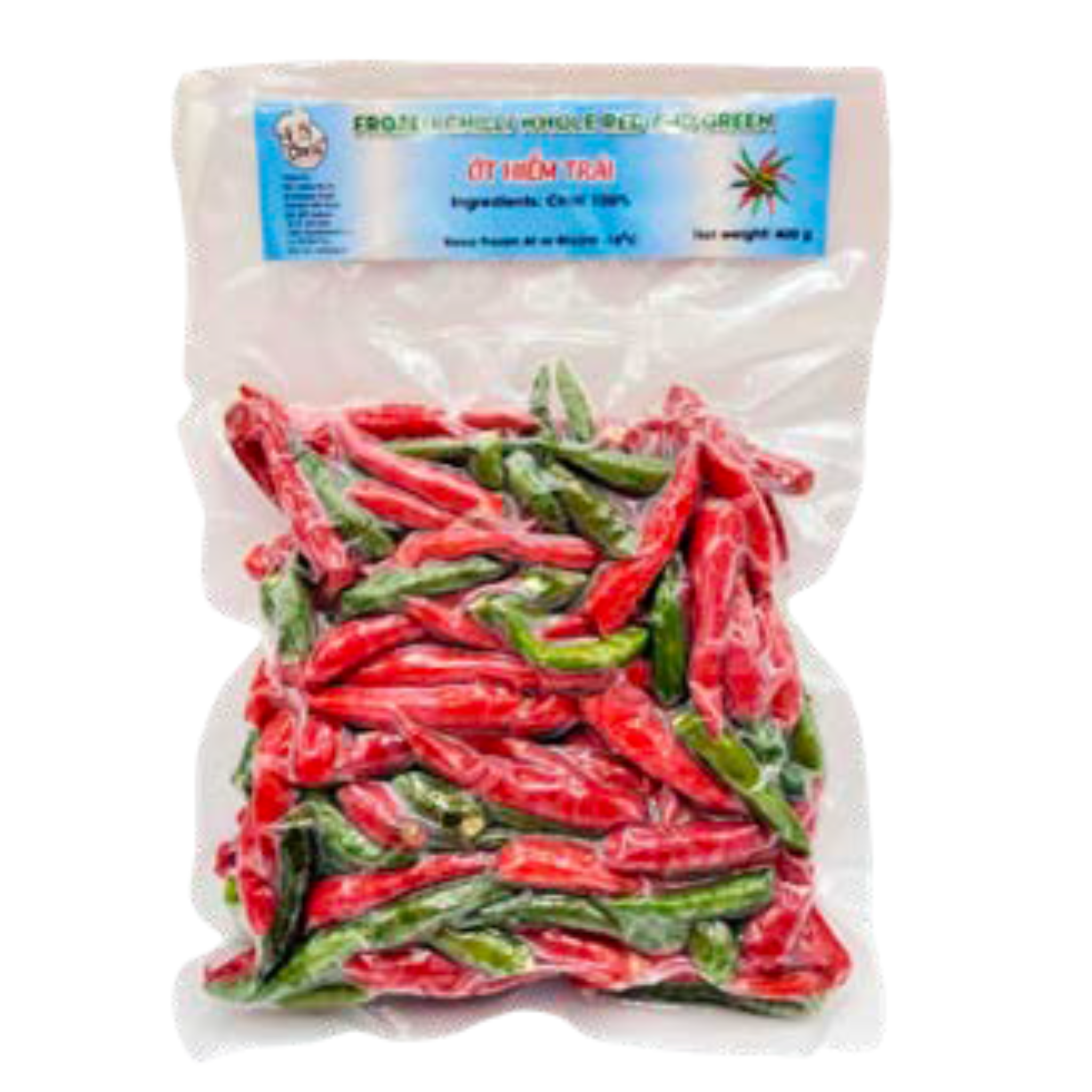 Frozen Red&Green Chilli 400g พริกแดงผสมเขียว